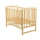 Patut din lemn de pin cu laterala culisanta Ola, 120x60 cm, Natur, Babyneeds 750923