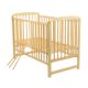 Patut din lemn de pin cu laterala culisanta Ola, 120x60 cm, Natur, Babyneeds 750922