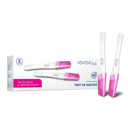 Test de sarcina cu detectare timpurie, 2 bucati, Advent Life