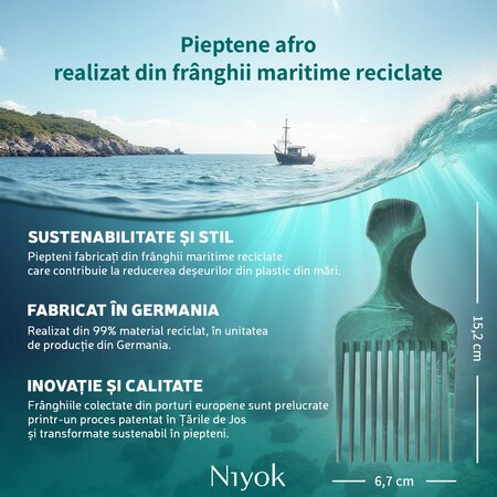 Pieptan profesional Afro pentru par cret, Niyok 751104