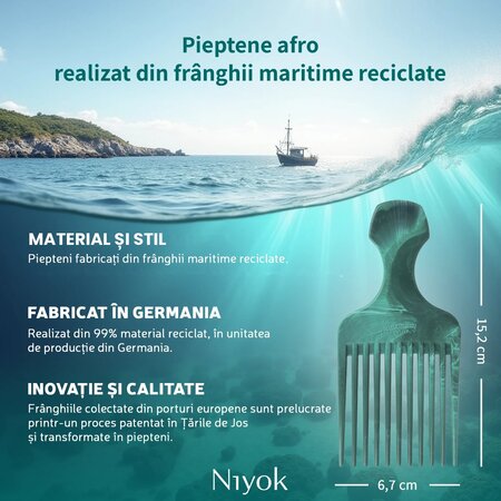 Pieptan profesional Afro pentru par cret, Niyok 819516