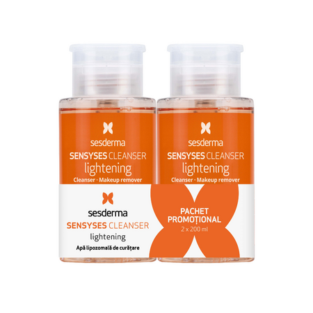 Pachet apa lipozomala pentru luminozitate Sensyses Lightening, 2x200 ml, Sesderma