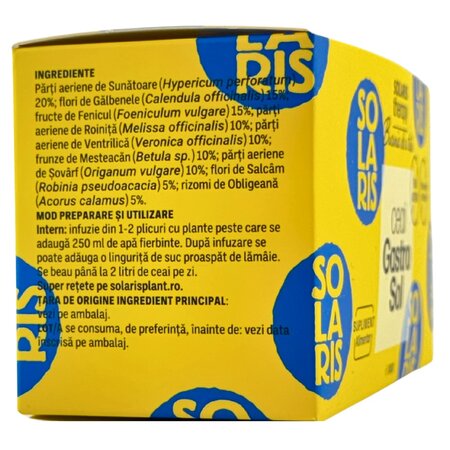 Ceai Gastro Sol, 20 plicuri, Solaris 751173