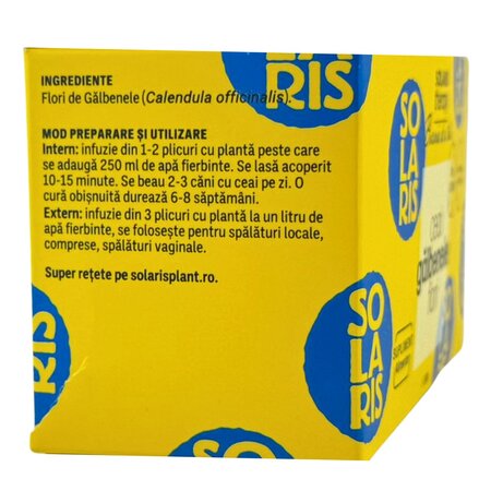 Ceai din flori de galbenele, 20 plicuri, Solaris 751186