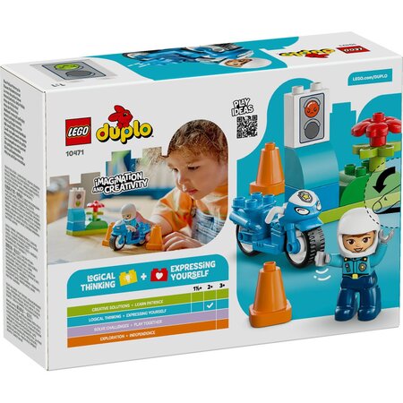 Motocicleta albastra de politie, 2 ani+, 10471, Lego Duplo 751319
