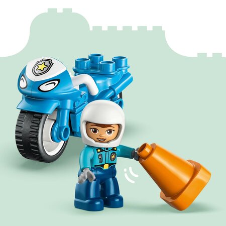 Motocicleta albastra de politie, 2 ani+, 10471, Lego Duplo 751317