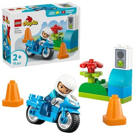 Motocicleta albastra de politie, 2 ani+, 10471, Lego Duplo 751320