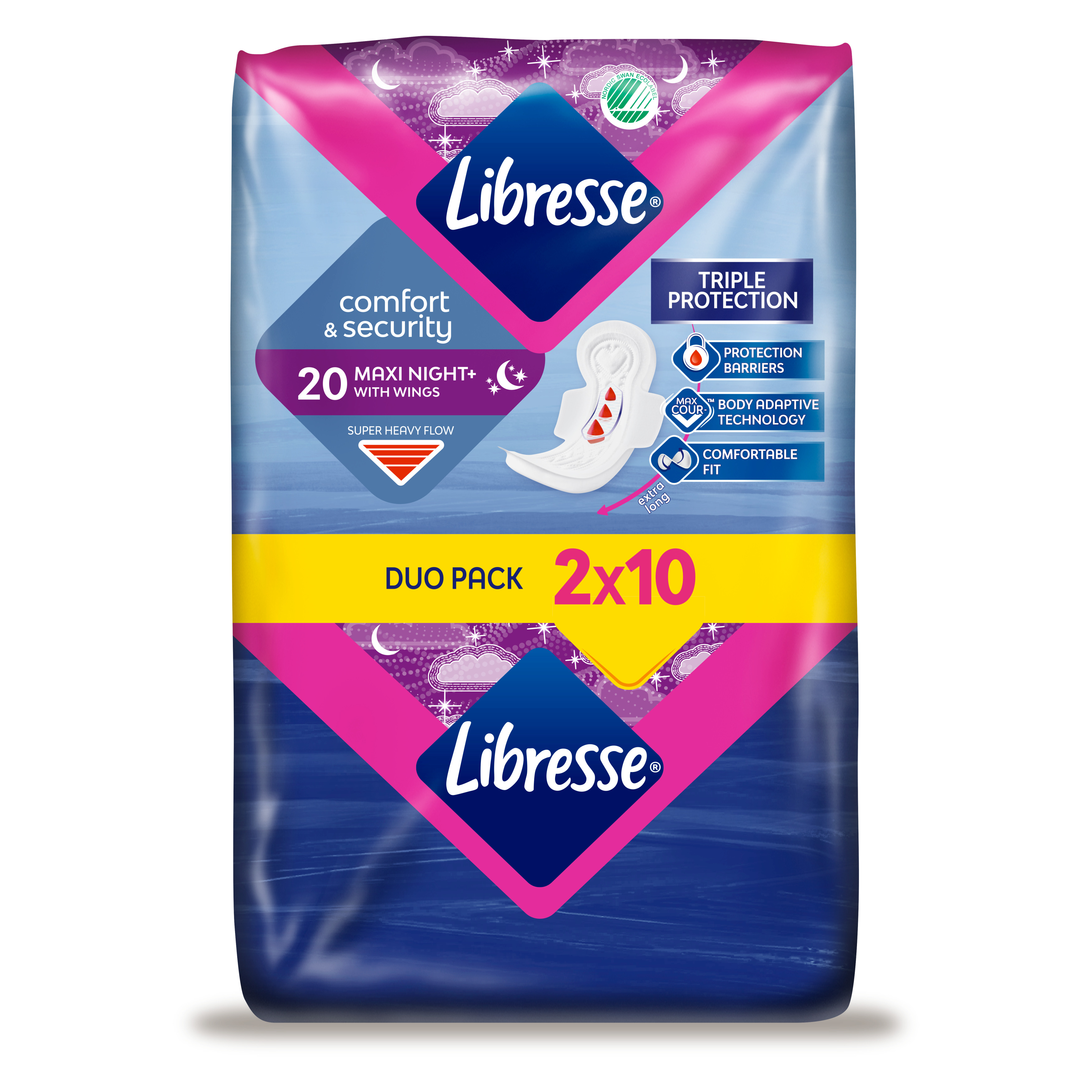 Absorbante Maxi Night Duo, 20 bucati, Libresse