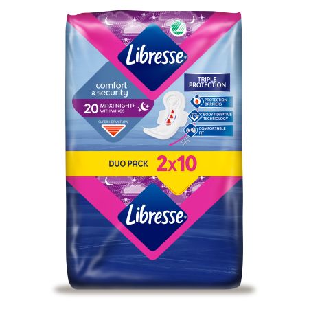 Absorbante Maxi Night Duo, 20 bucati, Libresse