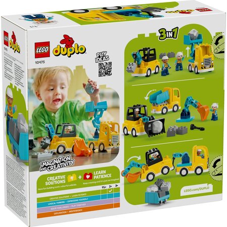 Vehicule de constructii 3 in 1, 2 ani+, 10475, Lego Duplo 751453