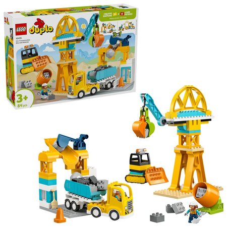 Santier si vehicule de constructii 3 in 1, 3 ani+, 10476, Lego Duplo 751499