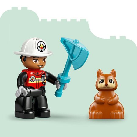 Camion de pompieri cu furtun si pompier, 2 ani+, 10473, Lego Duplo 751512