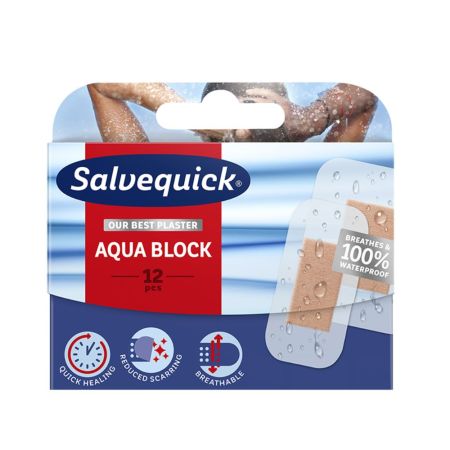 Plasturi - Aqua block, 12 buc, Salvequick
