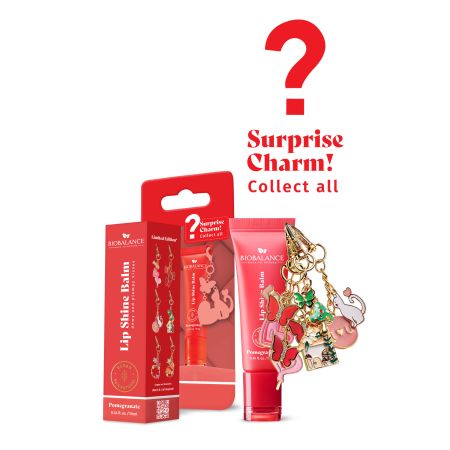 Balsam de buze cu efect lucios si breloc surpriza, Pomegranade, 10 ml, BioBalance 752041