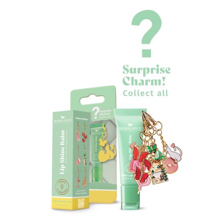 Balsam de buze cu efect lucios si breloc surpriza, Mint Lemonade, 10 ml, BioBalance 752049
