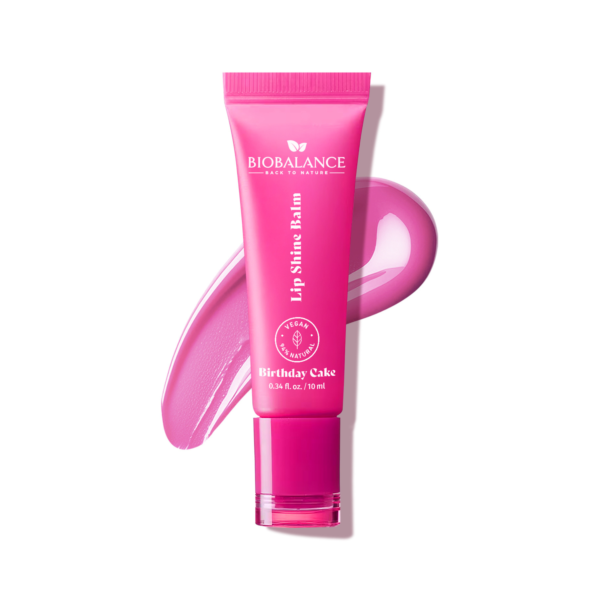 Balsam de buze cu efect lucios si breloc surpriza, Birthday Cake, 10 ml, BioBalance