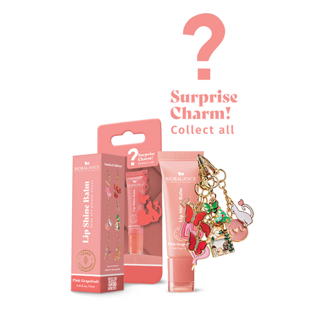 Balsam de buze cu efect lucios si breloc surpriza, Pink Grapefruit, 10 ml, Bio Balance 752061
