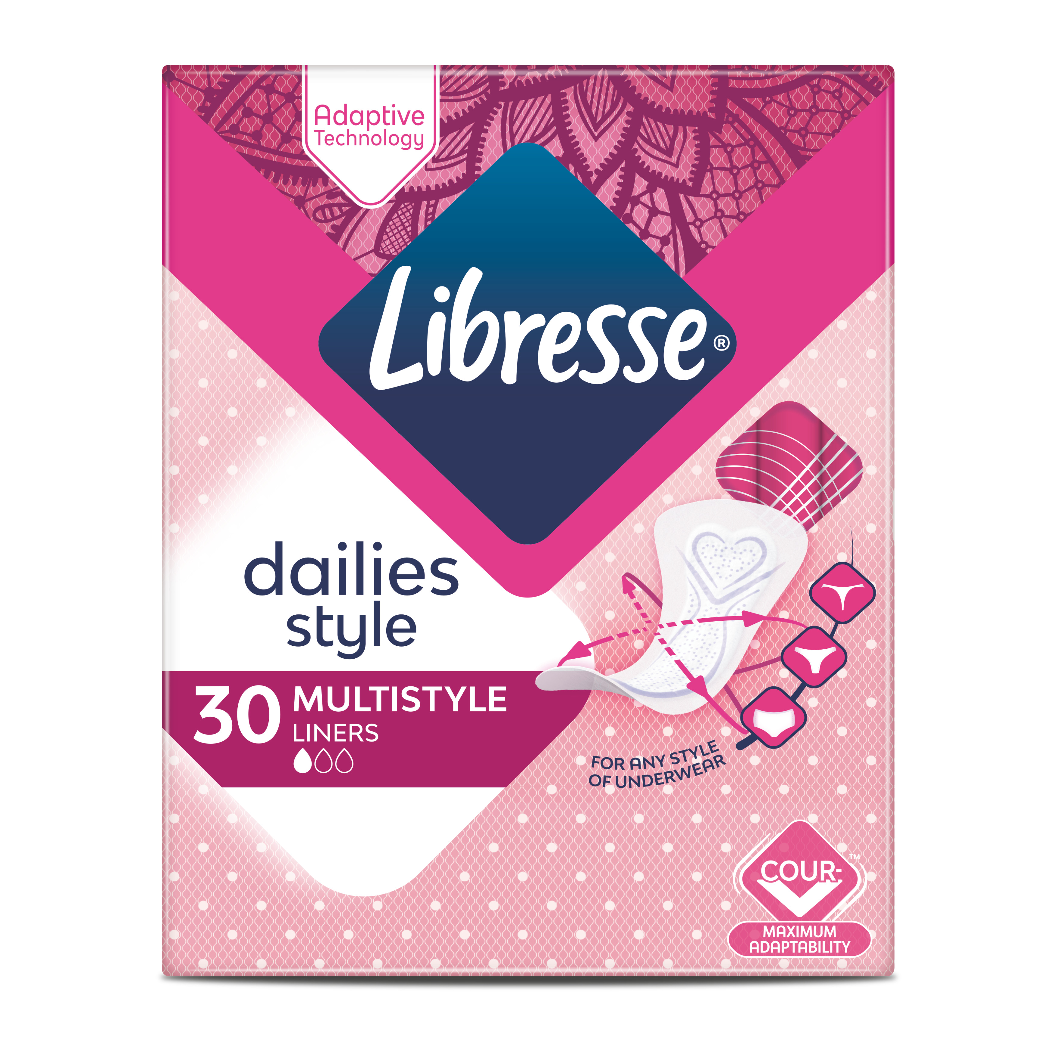 Absorbante zilnice, Multistyle, 30 bucati, Libresse