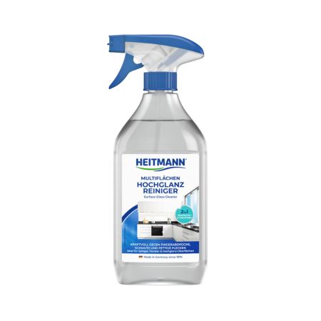 Spray curatare si lustruire pentru geam, oglinzi, sticla si suprafete lucioase, 500 ml, Heitmann