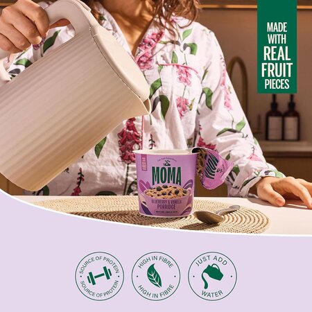 Porridge cu afine si vanilie, 65 g, Moma 752290