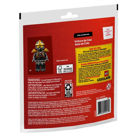 Masina Razboinicului Ninja Cole, 6 ani+, 30723, 39 piese, Lego Ninjago 752307