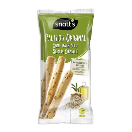 Grisine cu seminte de floarea soarelui si ulei de masline, 62 g, Snatt's