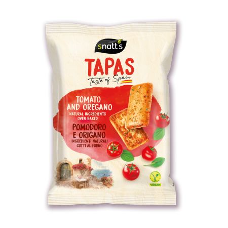 Tapas Snacks cu rosii si oregano, 80 g, Snatt's