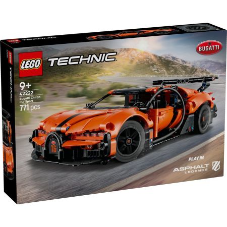 Hipermasina Bugatti Chiron Pur Sport, 9 ani+, 42222, Lego Technic