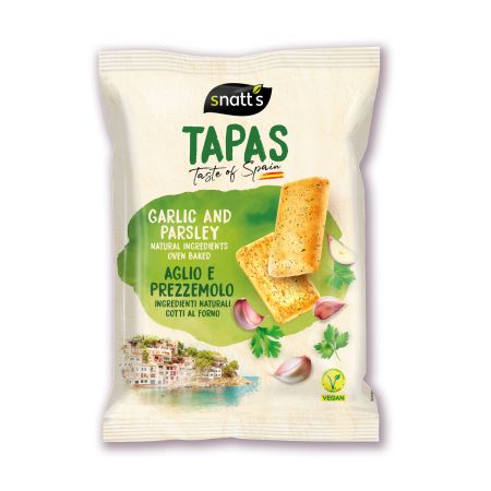 Tapas Snacks cu usturoi si patrunjel, 80 g, Snatt's