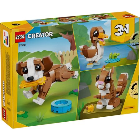 Animale adorabile, Catelus jucaus, 8 ani+, 31382, 336 piese, Lego Creator 3in1 752552