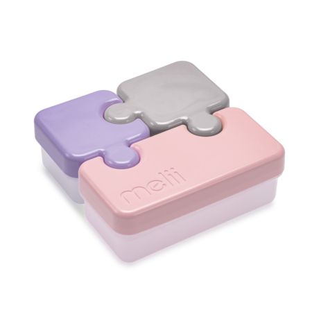 Recipient pentru hrana bebelusului, Gri si Mov, Puzzle, Melii 752568