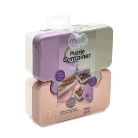 Recipient pentru hrana bebelusului, Gri si Mov, Puzzle, Melii