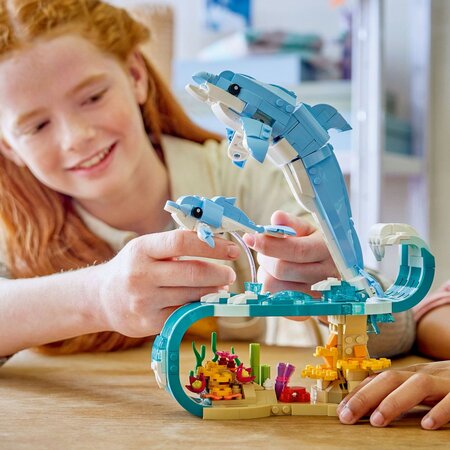 Animale marine, Delfini superbi, 9 ani+, 31385, 542 piese, Lego Creator 3in1 752574