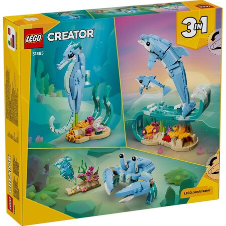 Animale marine, Delfini superbi, 9 ani+, 31385, 542 piese, Lego Creator 3in1 752577