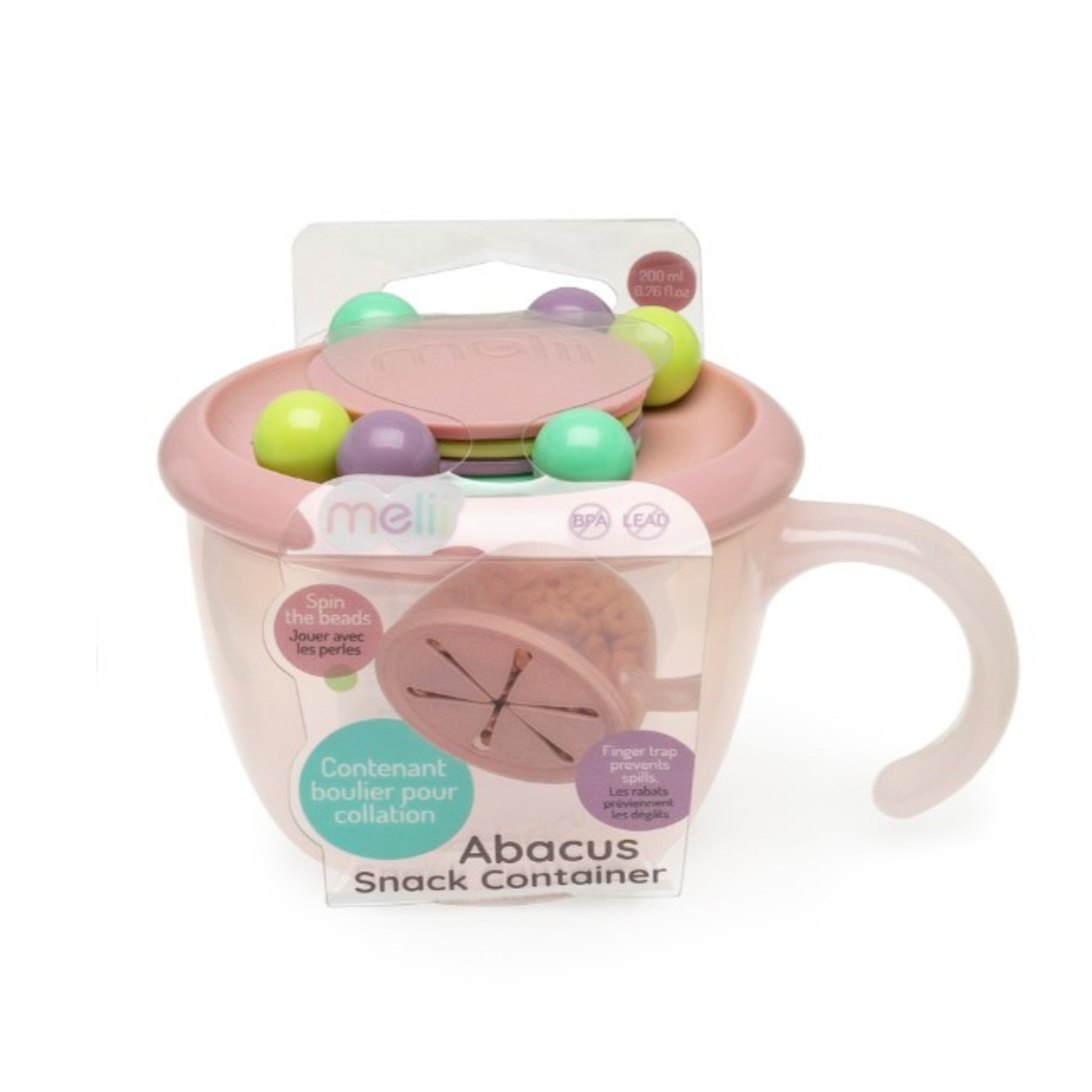 Recipient pentru hrana Abacus, Roz, 1 bucata, Melii