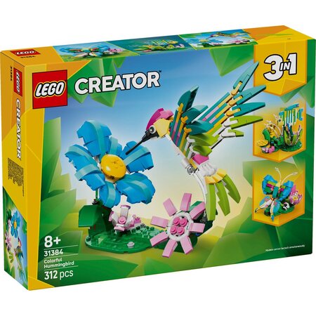Animale salbatice, Colibri colorat, 8 ani+, 31384, 312 piese, Lego Creator 3in1 752607