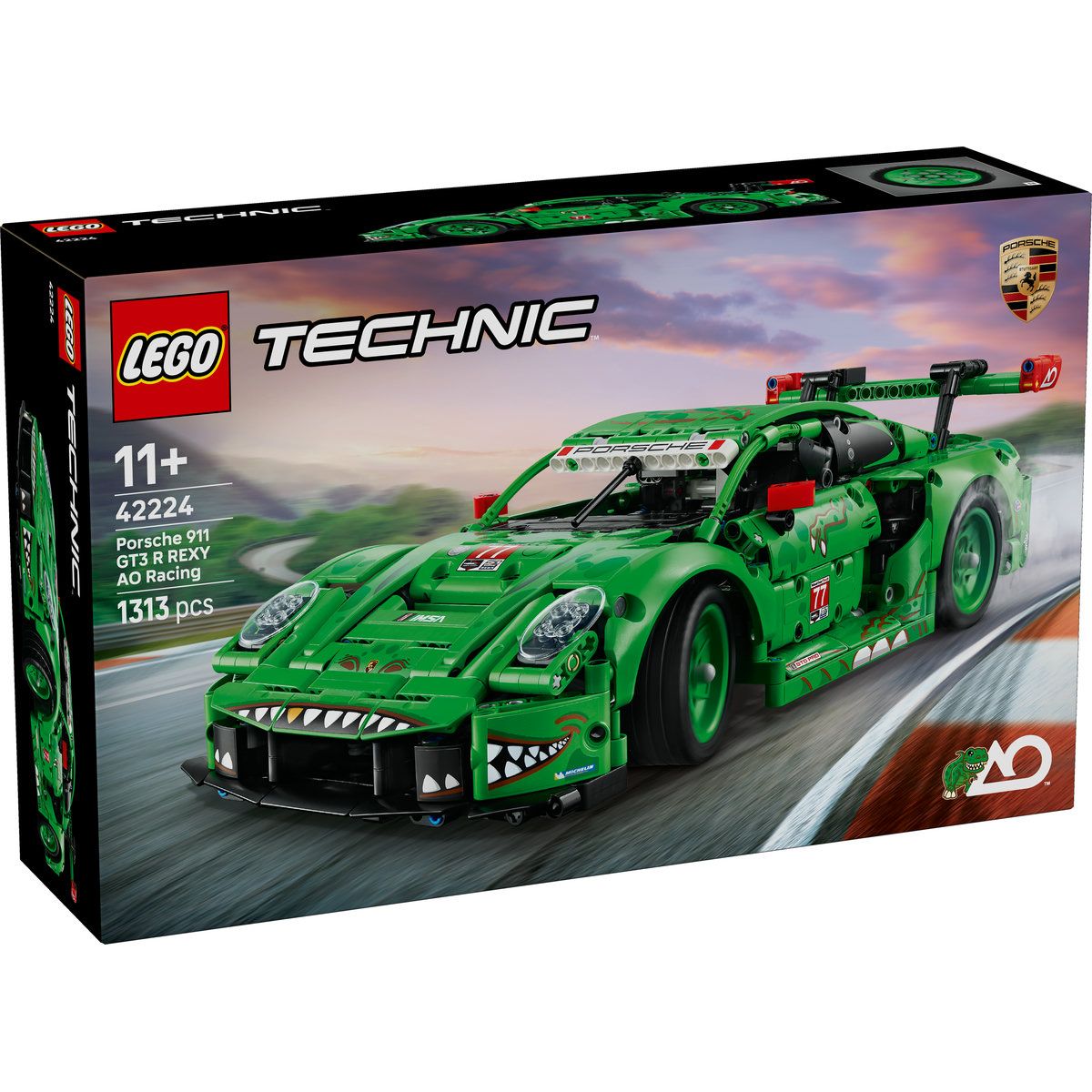 Masina Porsche 911 GT3 REXY AO Racing, 11 ani+, 42224, Lego Technic