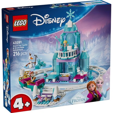 Aventura cu sania pe sine la castelul de gheata al Elsei, 4 ani+, 43281, 216 piese, Lego Disney 752691