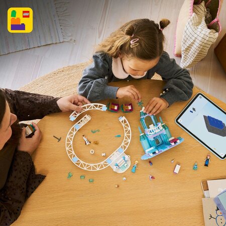 Aventura cu sania pe sine la castelul de gheata al Elsei, 4 ani+, 43281, 216 piese, Lego Disney 752694