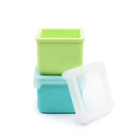 Set 2 recipiente din silicon, Blue Lime, Melii 752682