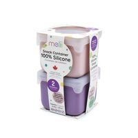 Set 2 recipiente din silicon, Pink Purple, Melii