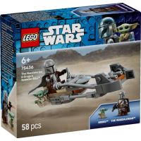 Motocicleta rapida a lui Mandalorian si Grogu, 6 ani+, Lego Star Wars
