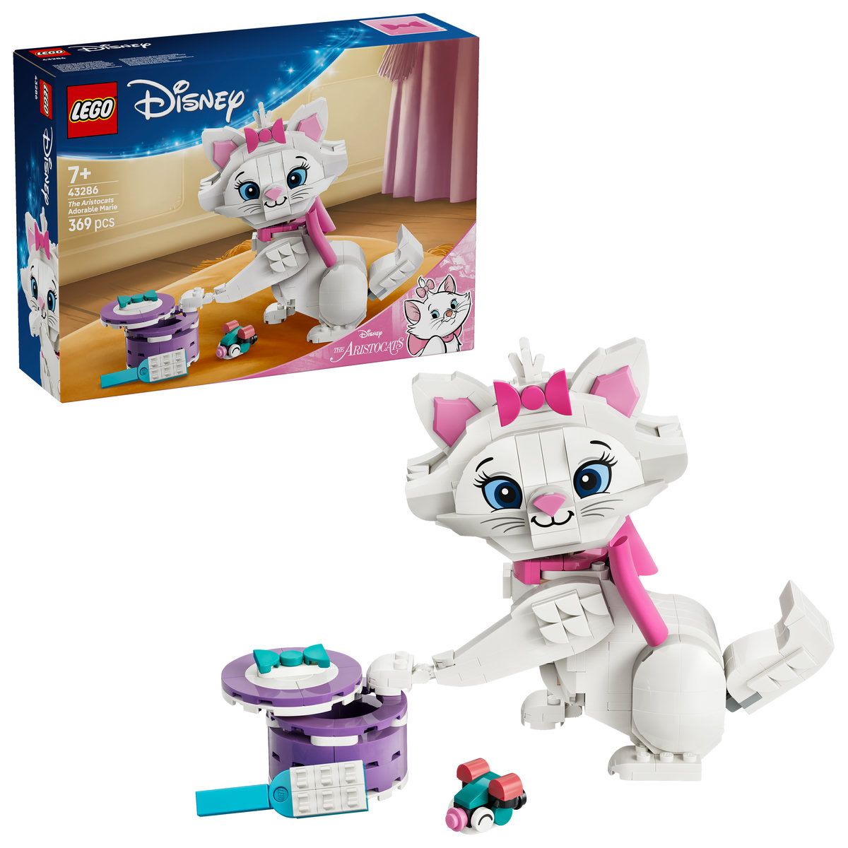 Adorabila Marie din Pisicile aristocrate, 7 ani+, 43286, 369 piese, Lego Disney