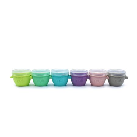 Set 6 recipiente de silicon Snap&Go, 6 x 59 ml, Melii