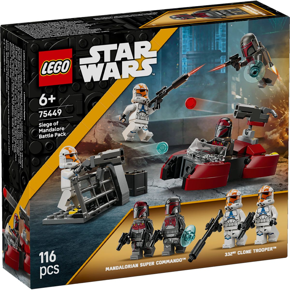 Pachet de lupta Asediul de pe Mandalore, 6 ani+, 75449, Lego Star Wars