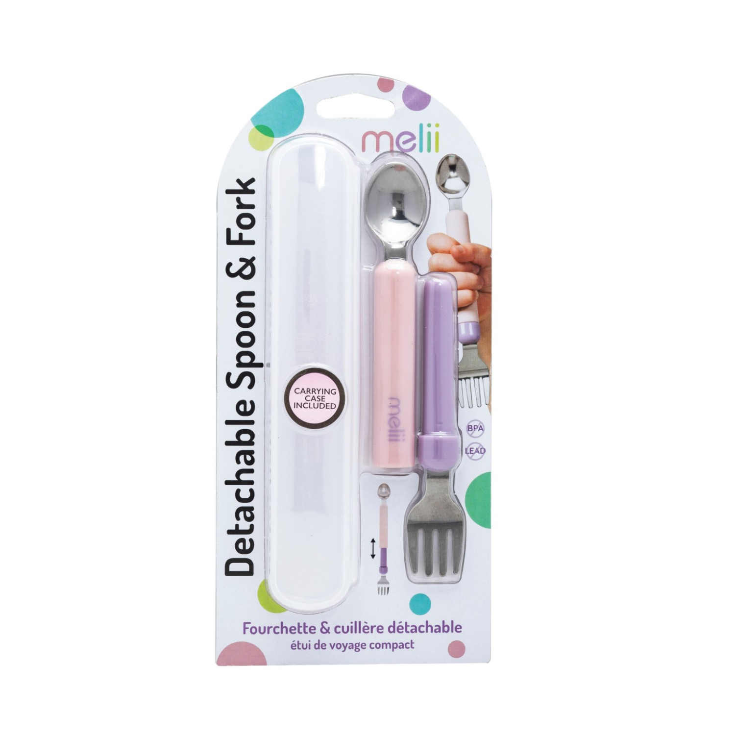 Set lingurita si furculita, Pink & Purple, Melii