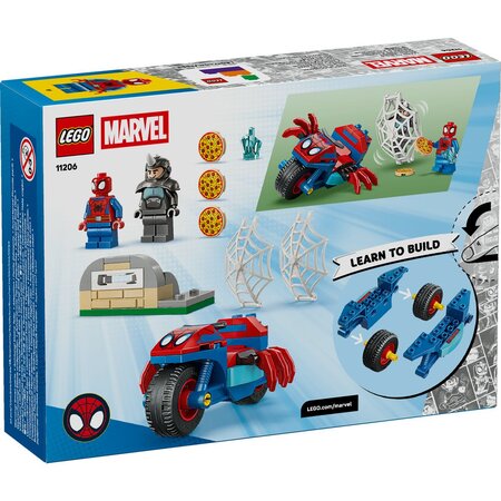 Spidey pe motocicleta vs Rhino, 4 ani+, 11206, Lego Marvel 752962
