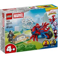 Spidey pe motocicleta vs Rhino, 4 ani+, 11206, Lego Marvel
