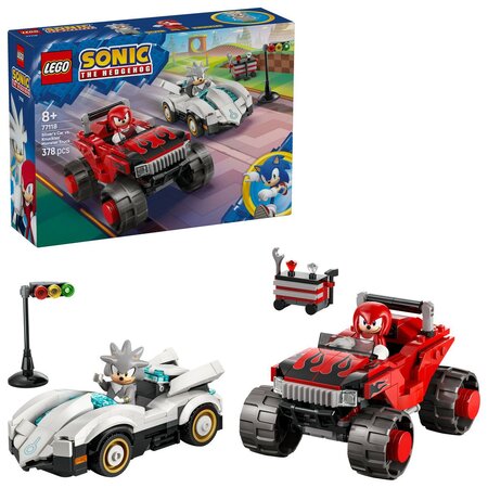 Masina lui Silver vs Camionul gigant al lui Knuckles, 8 ani+, 77118, LEGO Sonic 753019