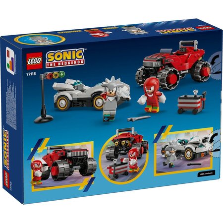 Masina lui Silver vs Camionul gigant al lui Knuckles, 8 ani+, 77118, LEGO Sonic 753026